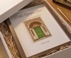 Dublin Georgian Door Laser Engraved Walnut Picture Frame with Gift box