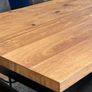 Rustic Wooden Table (180cm) & 6 Black Chairs Image 3