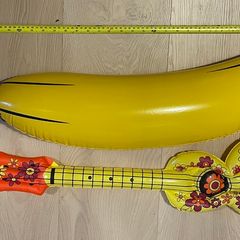 Free big inflatable banana and ukulele