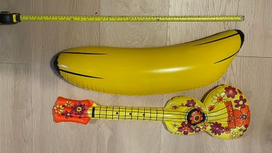 Free big inflatable banana and ukulele