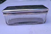 Walker &amp;Hall Art Deco Sterling Silver And Cut Glass Sarcophagus