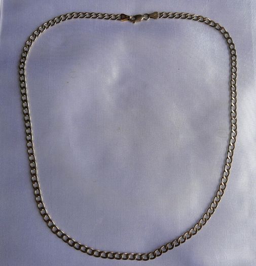 Vintage Solid Gold Curb Link Necklace in 9Ct Gold 375 - 18,5 inch  -  5,35g