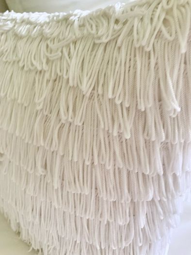 Kylie Minogue White Tassel Cushion