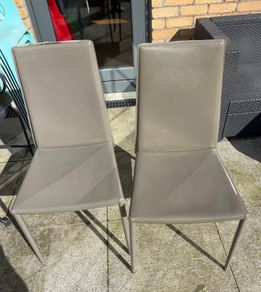 6 Calligaris Aida Leather Dining Chairs