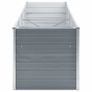 Garden Raised Bed Galvanised Steel 320x80x77 cm Grey Image 4
