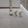 140cm distressed white wooden curtain pole Image 2