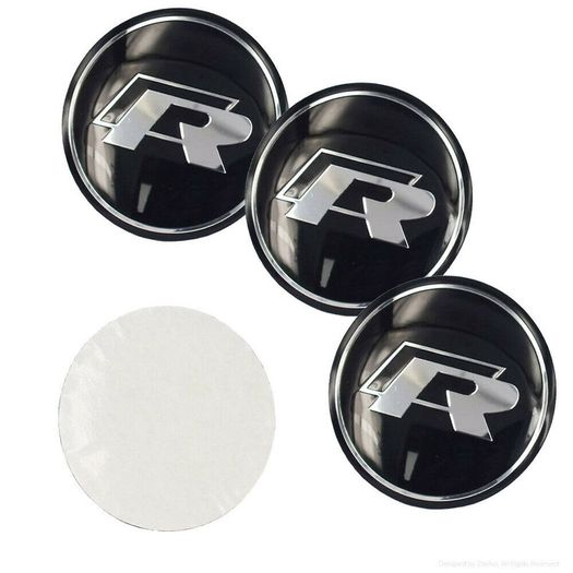 2.2" 56mm VW R Logo Car Alloy Wheel Alloy Center Hub Cap Sticker Emblem for Volkswagen