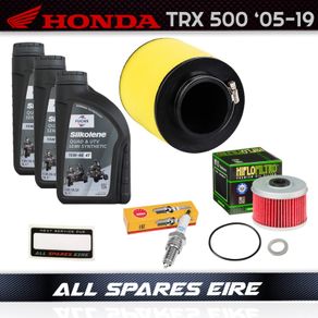 Honda Trx 500 Foreman Quad/atv Service Kit Inc Filters Plug Oil (2005-2019)