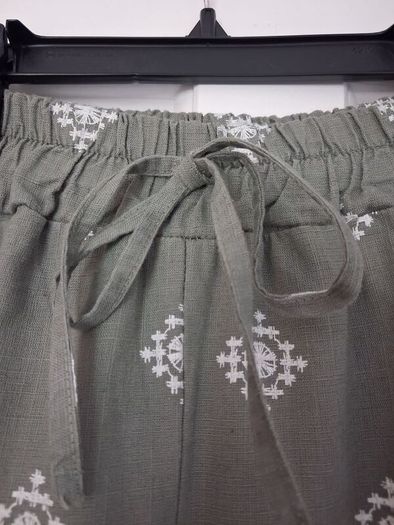 CoOrd Set - Trousers Waistcoat - Sage Green - UK 12 - Cotton Linen mix