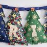 Padded Christmas Trees Bunting Image 2