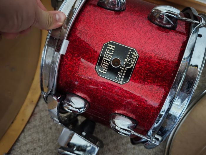 2010 Gretsch Catalina Club Red Sparkle 5-piece + hardware + bags