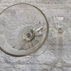 two vintage glasses