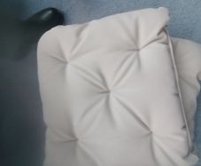3 cream chair pads