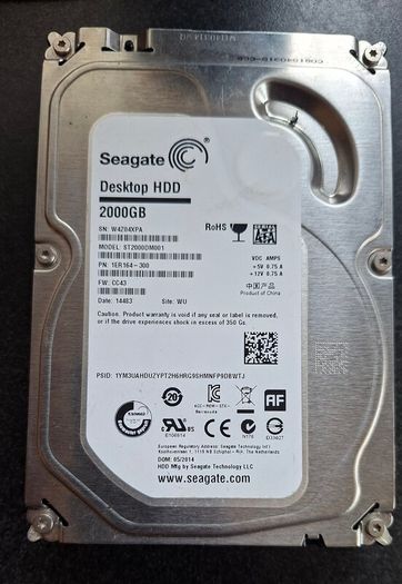 Seagate Desktop HDD 2TB 3.5" SATA 6Gb/s Internal Hard Drive (ST2000DM001)