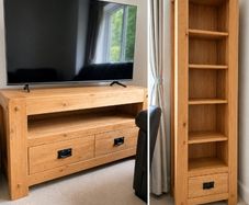 Solid oak bookcase