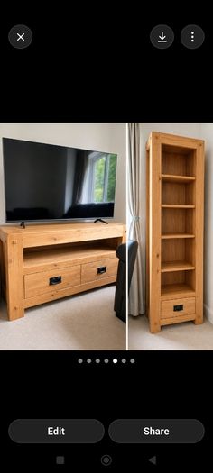 Solid oak bookcase