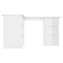 Corner Desk High Gloss White 145x100x76 cm Chipboard Image 5