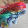 Rainbow Dash Brushable Figure Sparkle Glitter MLP G4 My Little Pony 2010 Image 7