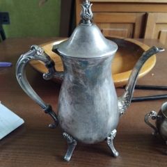 silverplate teapot jug and bowl