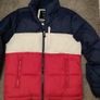 hollister men white blue red puffer winter jacket Image 5