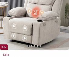 Massaging, rocking & heated armchair