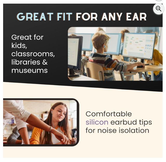 Bulk earphones 100x Pack | Basic Earbuds, Dot Headphones, Black in-Ear Earbuds, Disposable Headphones, 3.5 MM Audio Jack Stereo Earphones for Schools, Kids, Classrooms & Libraries