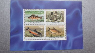 Irish Fresh Water Fish 2001.Set of four.Stamp booklet Pane.MNH.