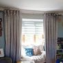 Silver-Grey Velvet Effect Curtains Image 4