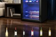 12 Bottle Wine Cooler, 36 Litre Capacity, 4-16C Under Counter Drinks Beer Wine Fridge with Glass Door, LED Light