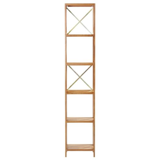 6-Tier Shelf 40x30x205 cm Solid Oak Wood