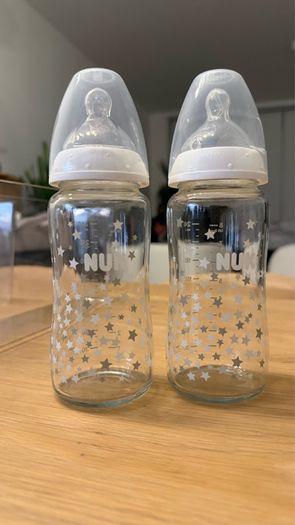 Baby bottles (2x) - Nuk - Glass Bottles