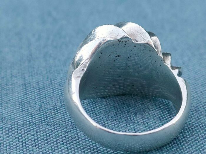 Solid Sterling silver Bombe ring