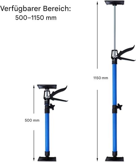 Cabinet Lifter - Adjustable from 48 to 114 cm Third Hand | 30 kg Load Capacity Work Easier Levelling Bar Lift Bracket for Electrical Appliances Construction Fridge Awning