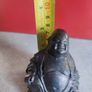 Buddha Statue Chalkware BRONZE Tone  Figurine Decor Vintage 60s Image 2