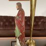 Antique Sacred Heart Statue 17 Inches 43 cm Image 6