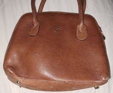 Small Inti tan Leather Handbag, Aine style