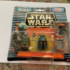 Vintage Star Wars Micro Machines Collection 1 - Complete Set with Packaging (Boba Fett, Gamorrean Guard & Admiral Ackbar)