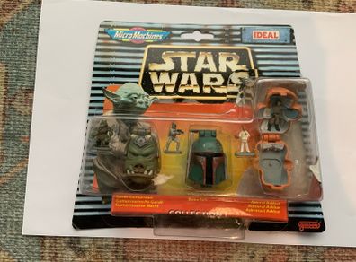 Vintage Star Wars Micro Machines Collection 1 - Complete Set with Packaging (Boba Fett, Gamorrean Guard & Admiral Ackbar)