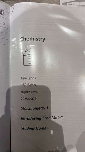 Institute Chemistry Higher Level Full notes