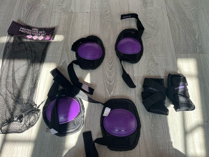rollerblades and safety set