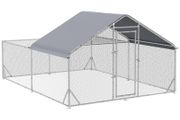 Walk-In Chicken Run, Hen House, with Roof, for Ducks, Chickens, Rabbits