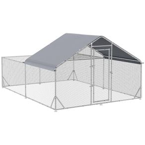 Walk-In Chicken Run, Hen House, with Roof, for Ducks, Chickens, Rabbits