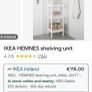 IKEA Hemnes shelving unit Image 2