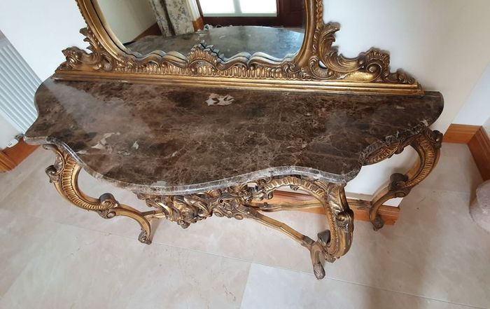 Hall Table with Matching Mirror