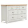 Wide 7 Drawer Oak Chest Brand New Image 7