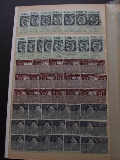 An album with Irish stamps. Reminder with duplications