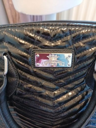 Black patent handbag from next