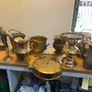 Vintage Large Solid Brass Statuettes 30 each Image 2