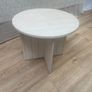 Round Wooden White Side / Coffee Table Image 2