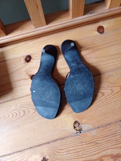 Size 5 Black and Pink Sandals